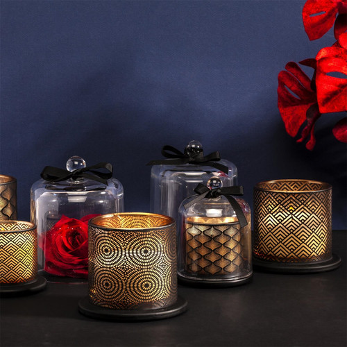 Scented Candle in a Glass Shade Orchidee blanche