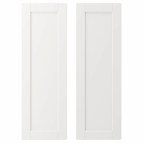 SMÅSTAD Door, white, with frame, 30x90 cm