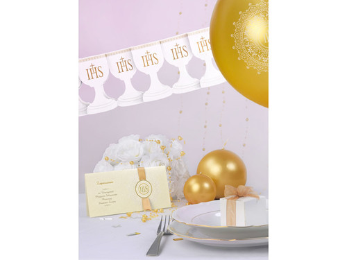 Decorative Paper Garland IHS Holy Communion 3m 1pc