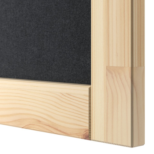 IVAR Shelving unit with doors, pine/felt, 89x50x179 cm