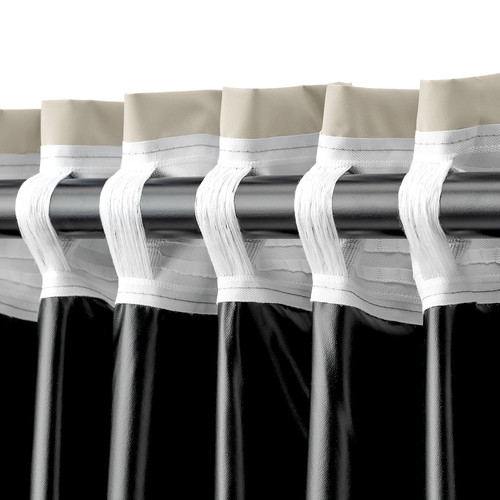 BENGTA Block-out curtain, 1 piece, beige/with heading tape, 210x300 cm