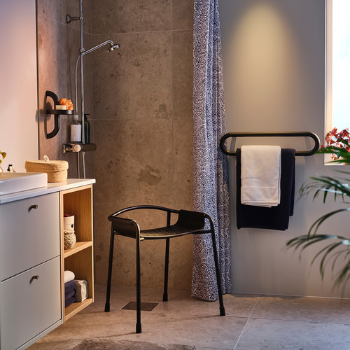 BÄSINGEN Shower shelf, anthracite, 16x29 cm