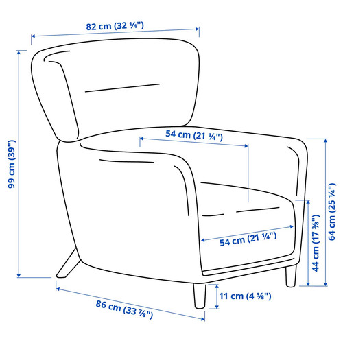 OSKARSHAMN Wing chair, Tonerud red