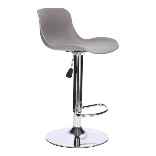 Bar Stool Inge, grey/chrome