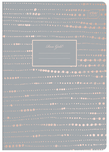 Notebook A5 60 Sheets Squared Metallic Rose 10-pack, assorted patterns