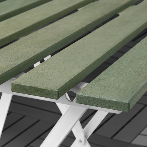 TÄRNÖ Table, outdoor, white/green, 55x54 cm