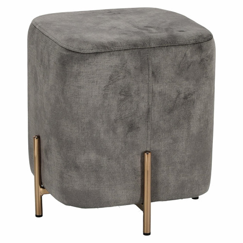Pouffe Izbit Velvet, light grey