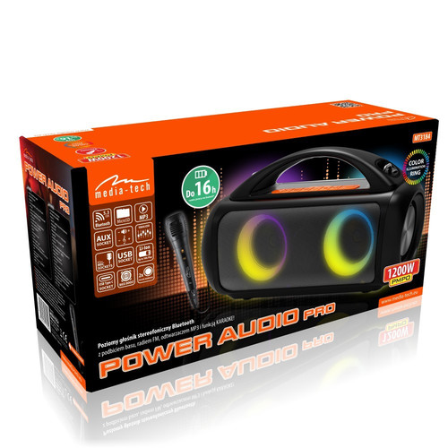 Media-Tech Portable Bluetooth Speaker POWER AUDIO PRO MT3184