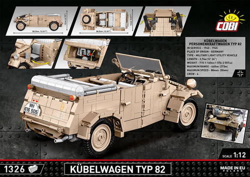 Cobi Blocks Kubelwagen Personenkraft wagen Typ 82 1326pcs 10+