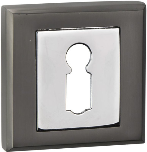 Door Escutcheon Schaffner Clara, matt black/chrome