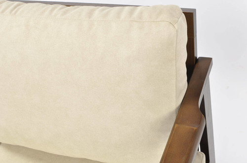 Outdoor Wooden 2-seat Sofa BELLA, brown/beige