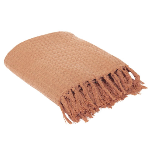 Blanket Throw Waffle 150x200cm, ocher