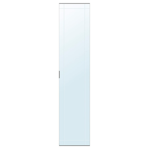 KAMMARTORP Mirror door w soft closing hinges, white, 50x229 cm