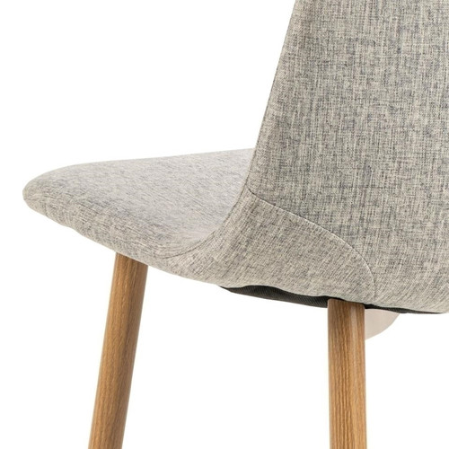 Dining Chair Celia, light grey/natural