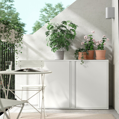 SUNDSÖ Cabinet, off-white outdoor/indoor, 60x35x86 cm