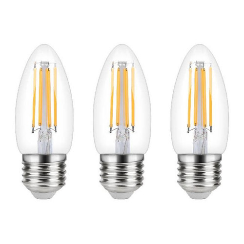 Diall LED Bulb Filament C35 E27 470 lm 4000 K 3-pack