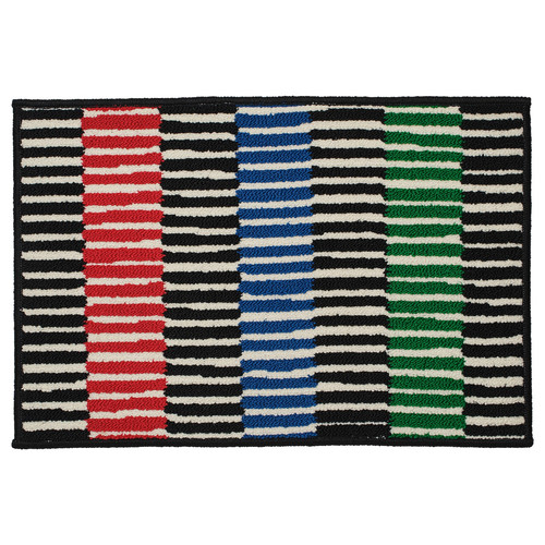 VÄNDPLATS Door mat, multicolour/stripe, 40x60 cm