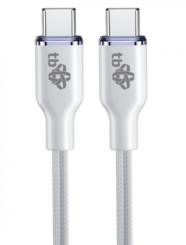 TB USB Cable USB C - USB C 60W Glamour cable, 1.5m, white