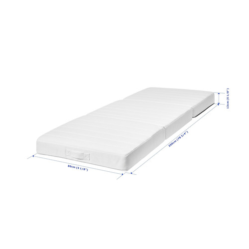 VITHÄLL Mattress/pouffe, extra firm/Vissle grey, 80x200 cm