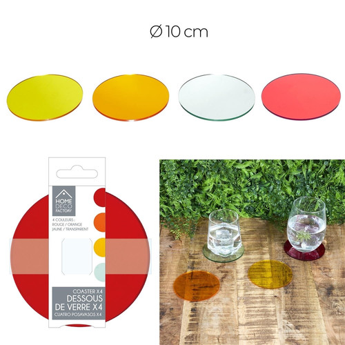 Coasters Set of 4, glass