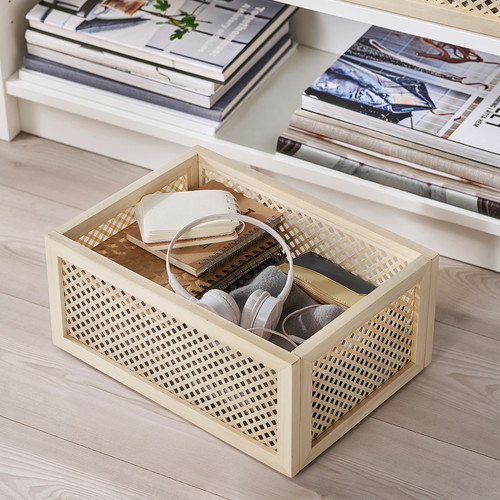 VÄLTNING Box, natural, 25x35x15 cm