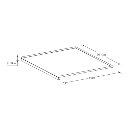 GoodHome Aluminium Lining for Kitchen Cabinets Sonchus 1000 mm
