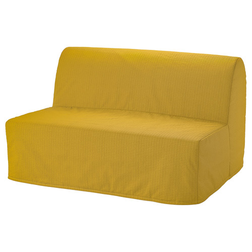 LYCKSELE Cover for 2-seat sofa-bed, Vansbro yellow