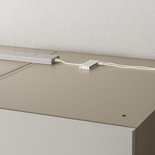 ÖVERSIDAN LED wardrobe lighting strp w sensor, dimmable grey-beige, 96 cm