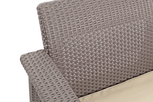 Large Outdoor Corner Furniture Set CORFU Relax, cappuccino