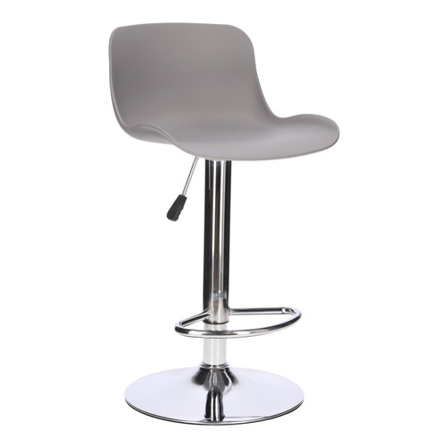Bar Stool Inge, grey/chrome