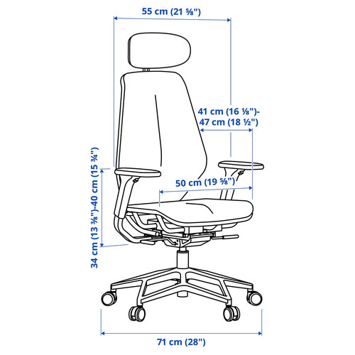 STYRSPEL Gaming chair, dark grey/grey