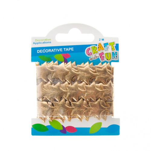 Craft Christmas Decorative Tape Stars 2m, gold