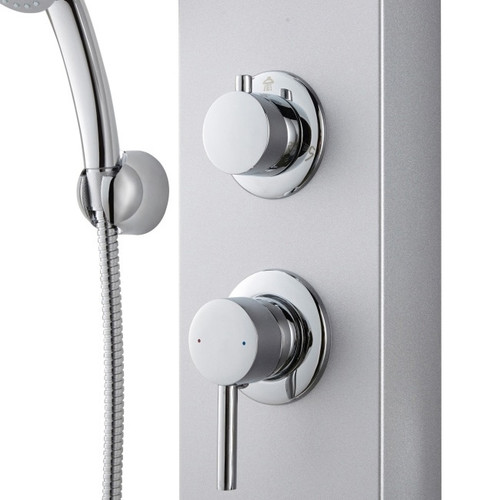 Shower Panel Halola 120 x 15 cm, 3 jets, satin finish