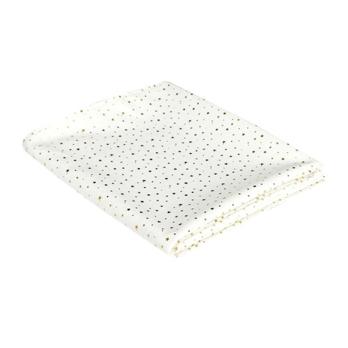 Tablecloth Star Dore 140x250cm, white/gold