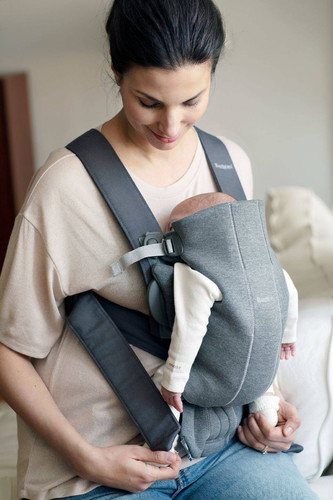 BABYBJÖRN - Baby Carrier MINI 3D Jersey, Dark Grey 0-12m