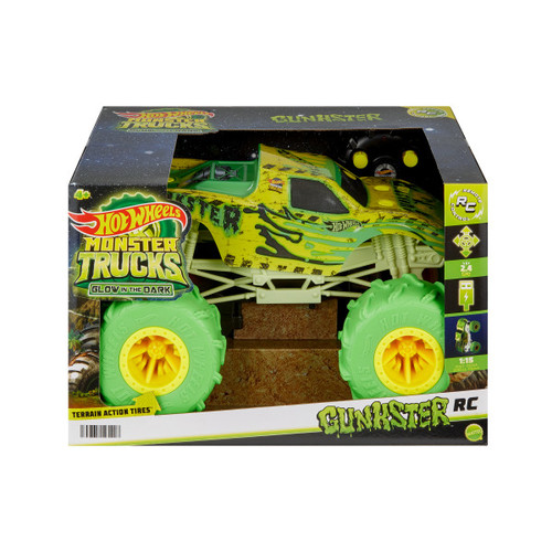 Hot Wheels Monster Trucks 1:15 Scale Gunkster Battery-Powered RC Truck HTP15 4+