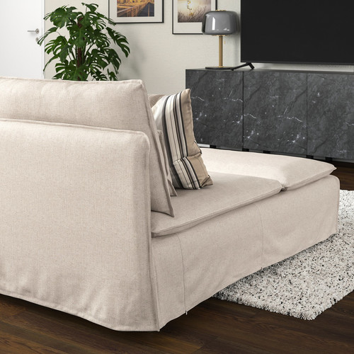 SÖDERHAMN Chaise longue, Gransel natural colour