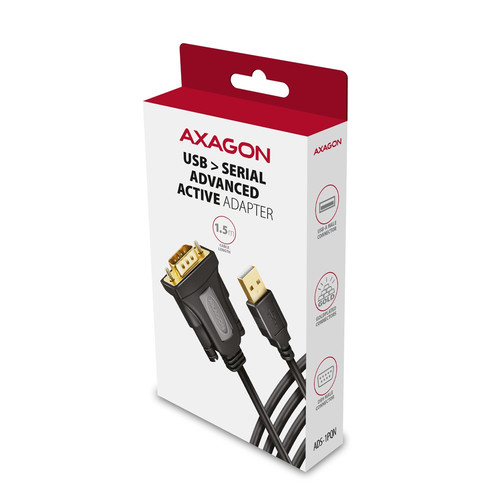 AXAGON ADS-1PQN Advanced Adapter FTDI USB 2.0 > RS-232 serial