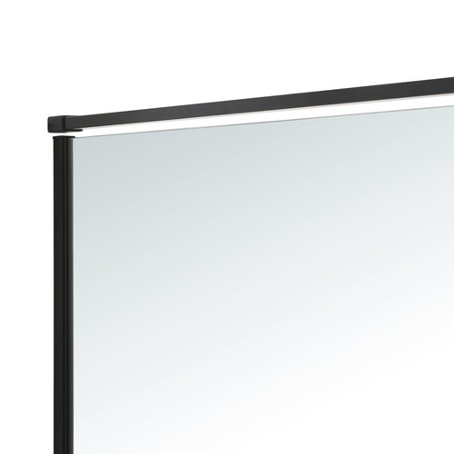 GoodHome Walk-in Shower Enclosure Ezili 90 cm, black/transparent