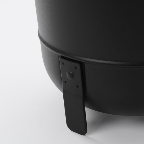 PÄRLRÖNN Plant pot, in/outdoor/black, 24 cm