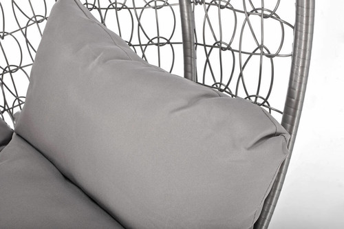 Hanging Cocoon Chair BAHAMA, in-/outdoor, grey