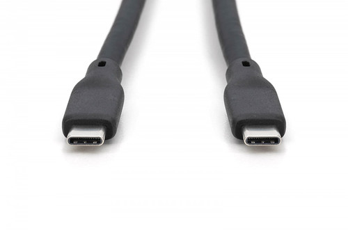 DIGITUS USB silicone cable, USB 40Gbps, 0.5m, black