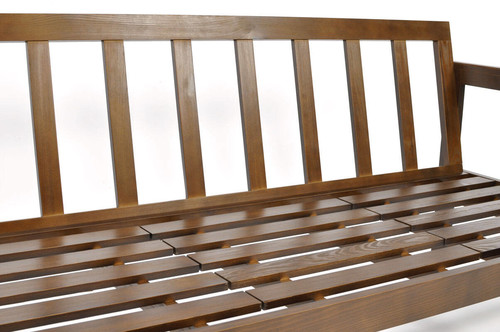 Outdoor Wooden 3-seat Sofa BELLA, brown/beige