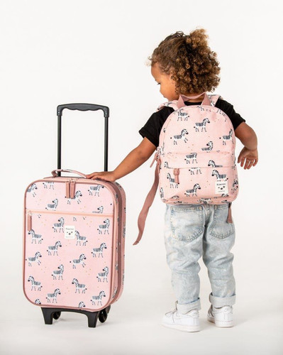 Kidzroom Trolley Suitcase Current Legend Zebra, pink