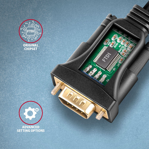 AXAGON ADS-1PQN Advanced Adapter FTDI USB 2.0 > RS-232 serial