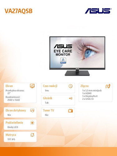 Asus 27" Monitor VA27AQSB