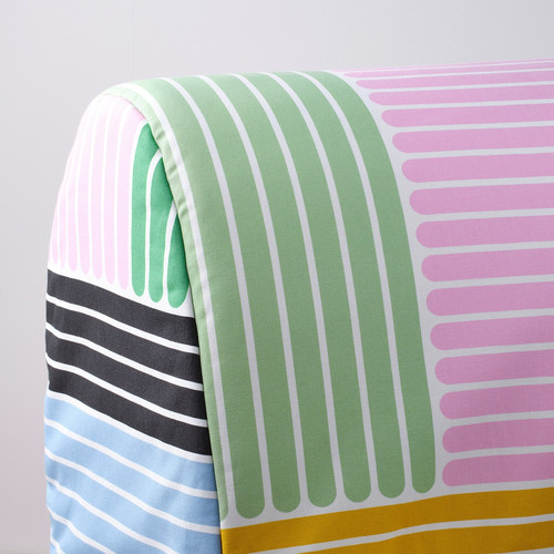 LYCKSELE MURBO 2-seat sofa-bed, Grindtorp multicolour