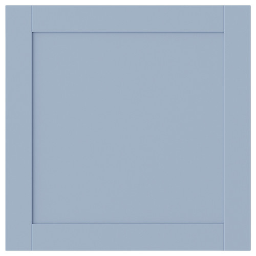 SANNIDAL Door with hinges, blue, 60x60 cm