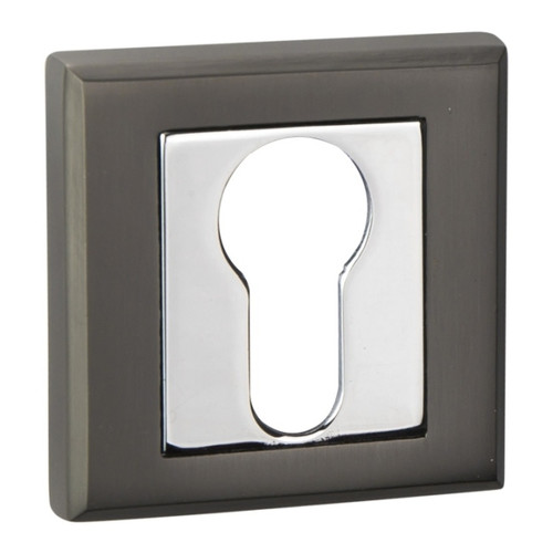 Door Escutcheon Schaffner Clara, matt black/chrome