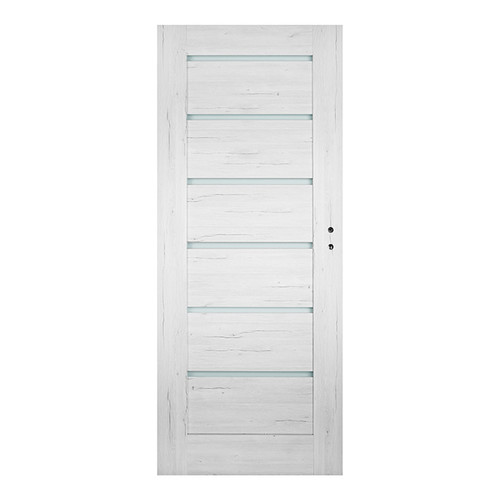 Non-rebated Internal Door Toreno 70, left, silver oak